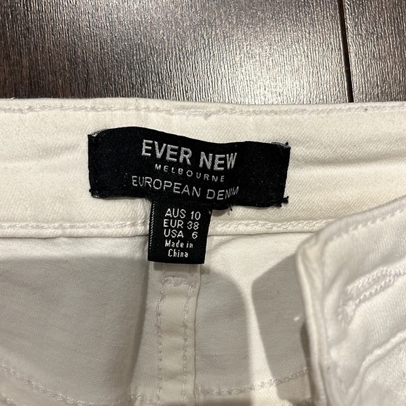 Evernew white denim pants size 6 good condition - Picture 2 of 4